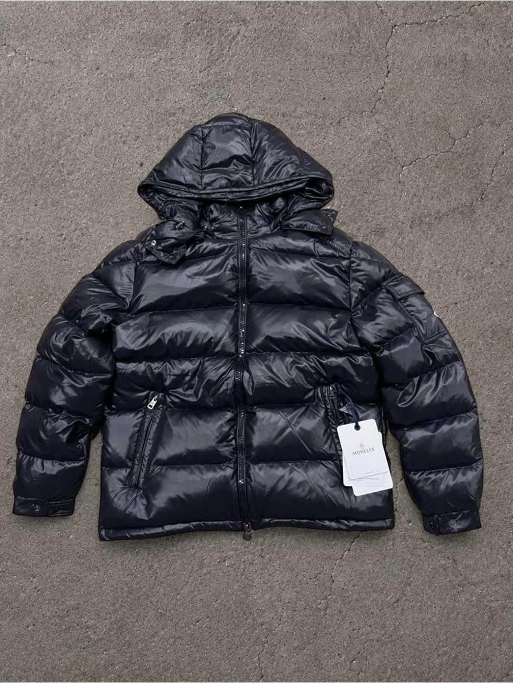 Moncler Black Hooded Puffer Jacket